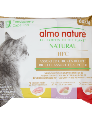 Almo nature FC Natural Multipack med kylling  mix  6x55 g	8stk